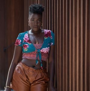 70s Faux Snake Skin Shorts